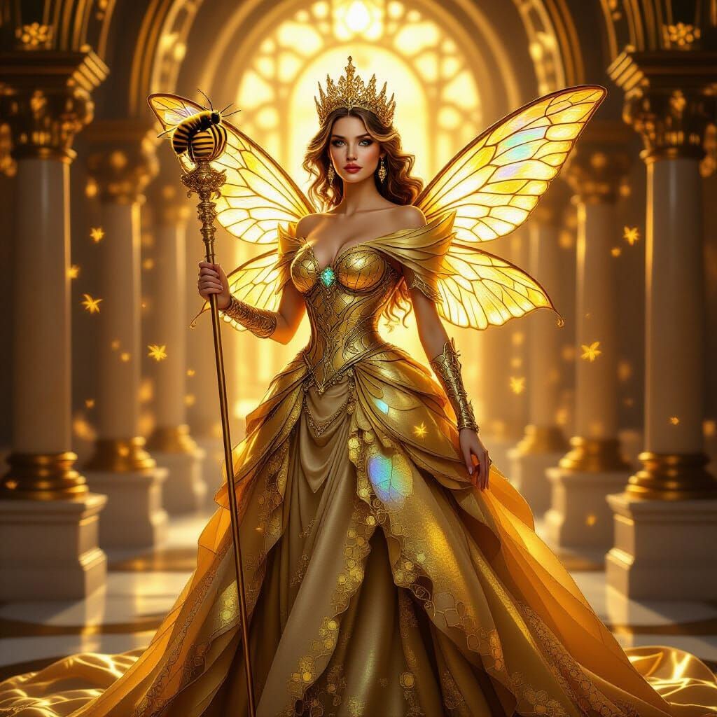 Majestic Queen of Honey in Golden Palace