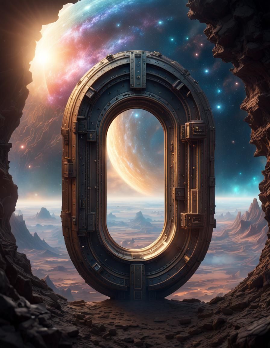 Galactic Keyhole: Hyperrealistic Sci-Fi Fantasy in 8K