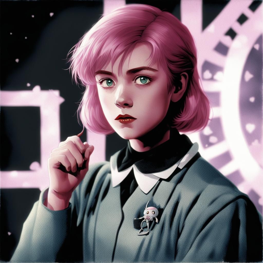 Anime-Style Witch Portrait in Super Panavision 70