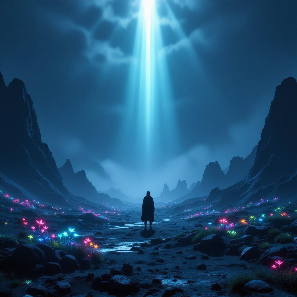 Ethereal Light on Alien World