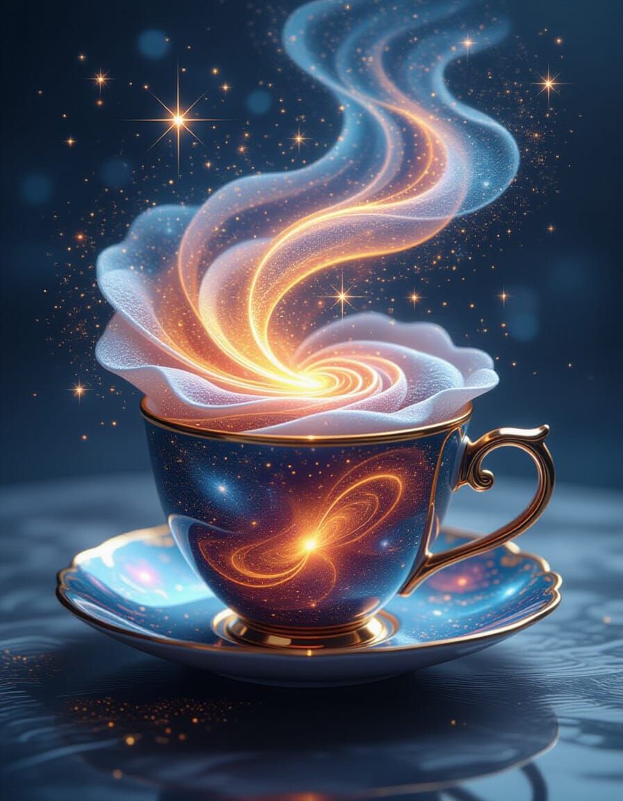 Nebula Teacup Creates Starry Galaxies