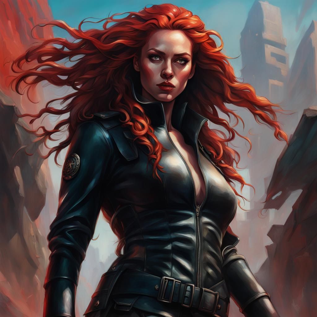 Hyperrealistic Rendering of Woman in Military Outfit