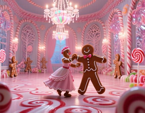 Magical Candy Ballroom with Lollipop Chandeliers