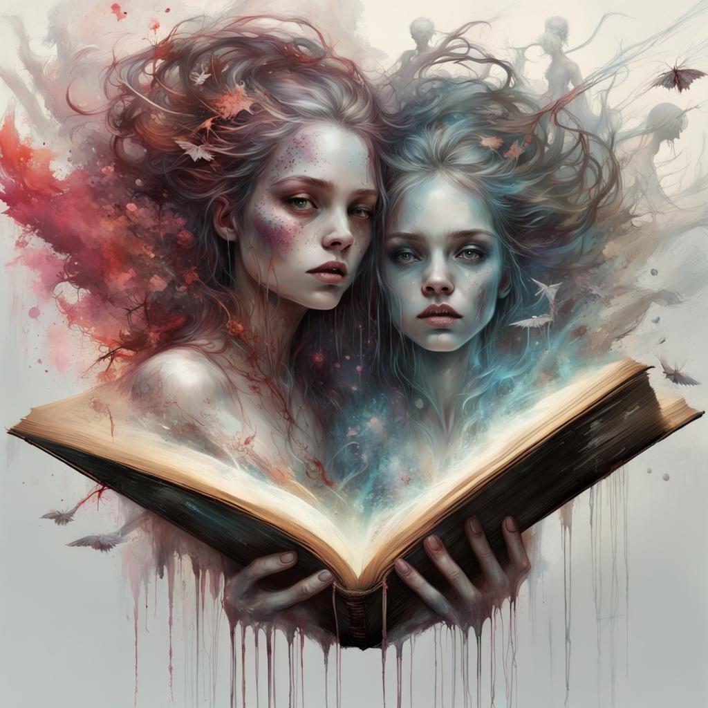 Ghostly Fairytale Characters Emerge from Book