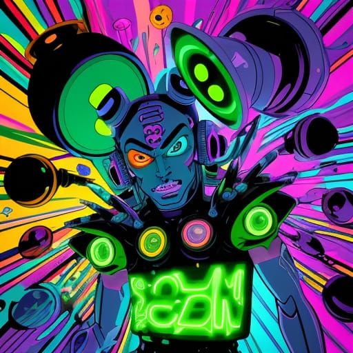 Vibrant Cartoon Aliens Defend Themselves in Neon Futuristic ...
