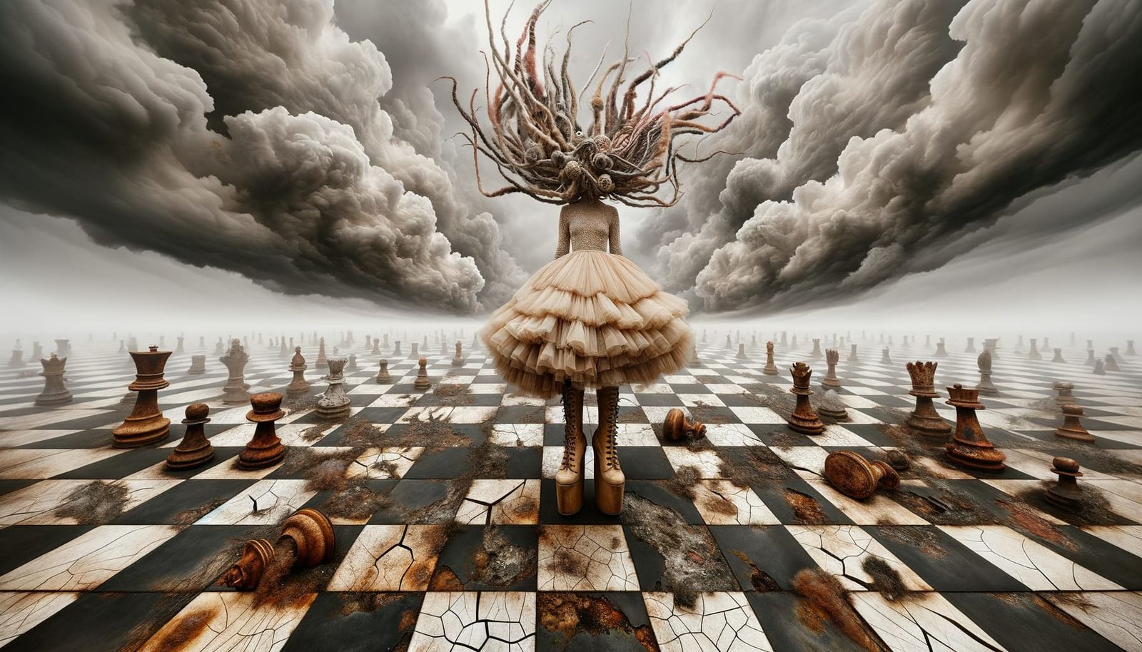 Queen of the Broken Realm on Fractured Chessboard