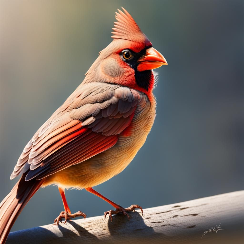 female cardinal no background