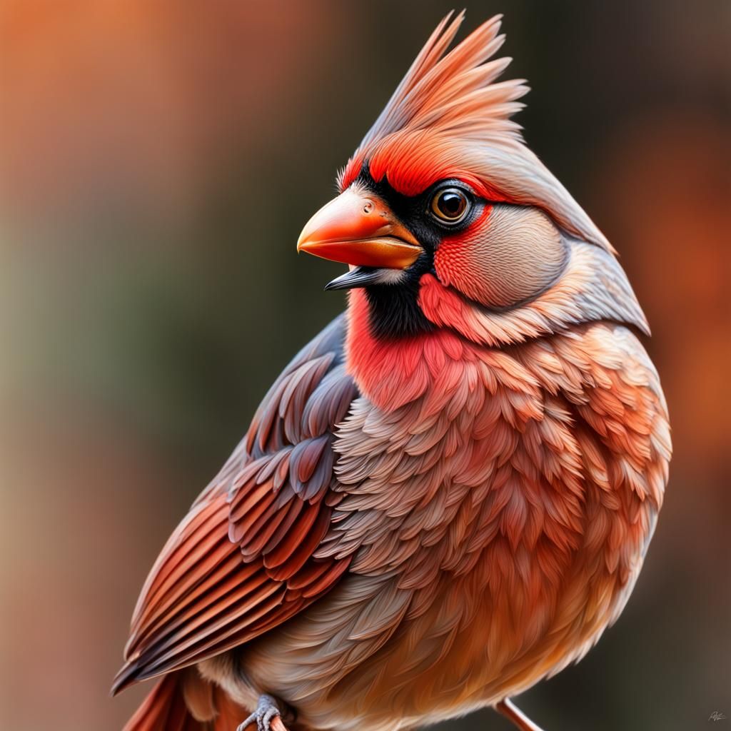 female cardinal no background