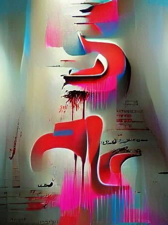 Abstract Arabic Suspiria Inspired Poster Art