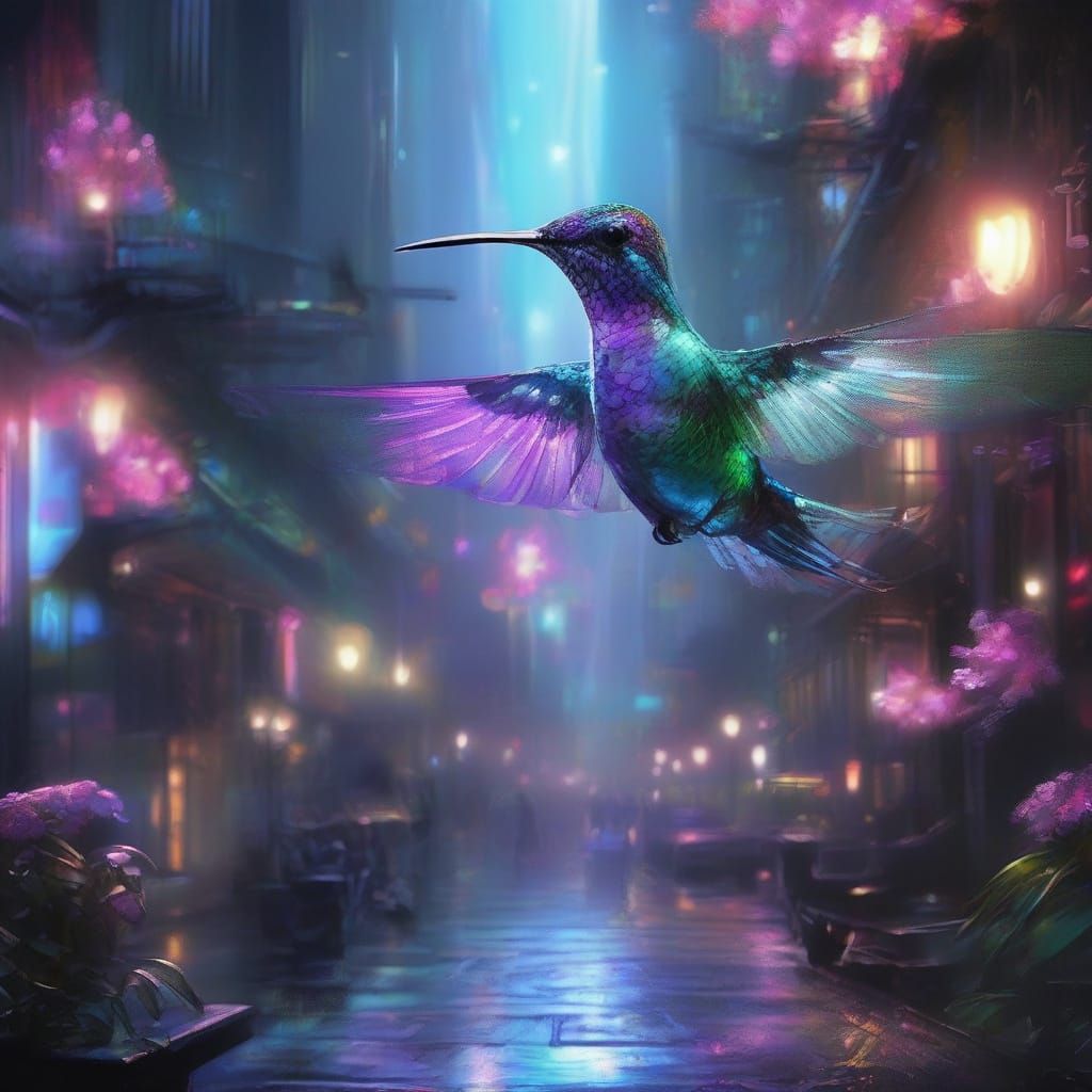 Ethereal Hyperdetailed Bloom in Futuristic Landscape