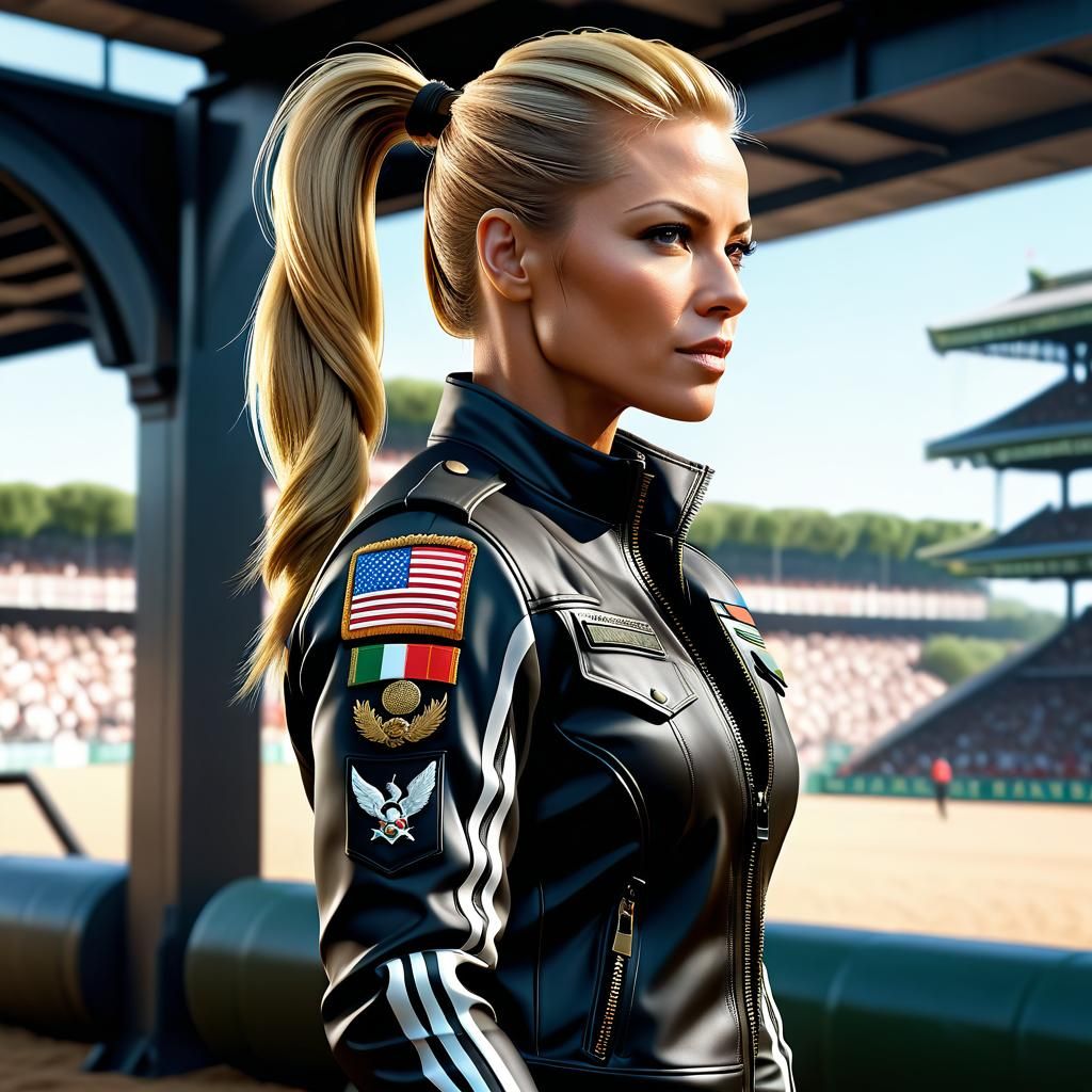Sonya Blade at the French Open: Detailed Matte Painting