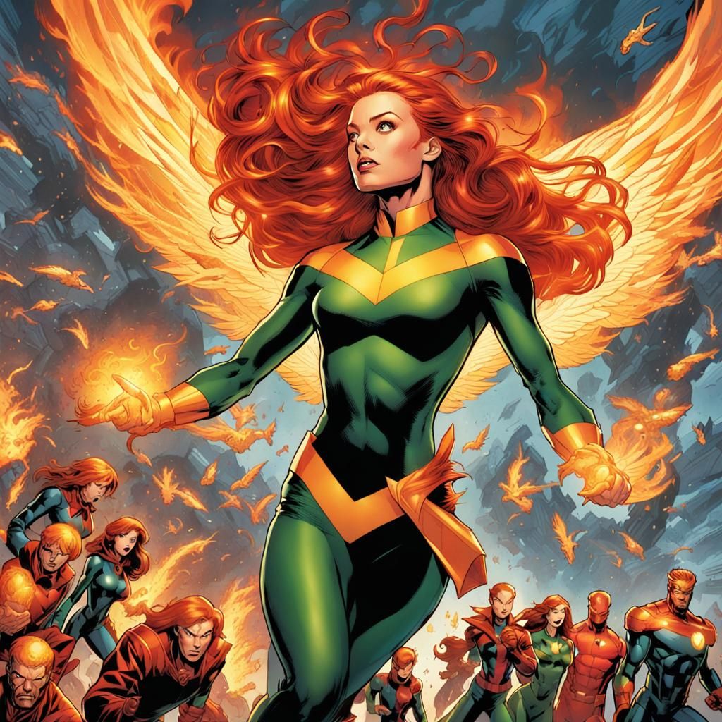 Jean Grey as Phoenix: Comic Book Art