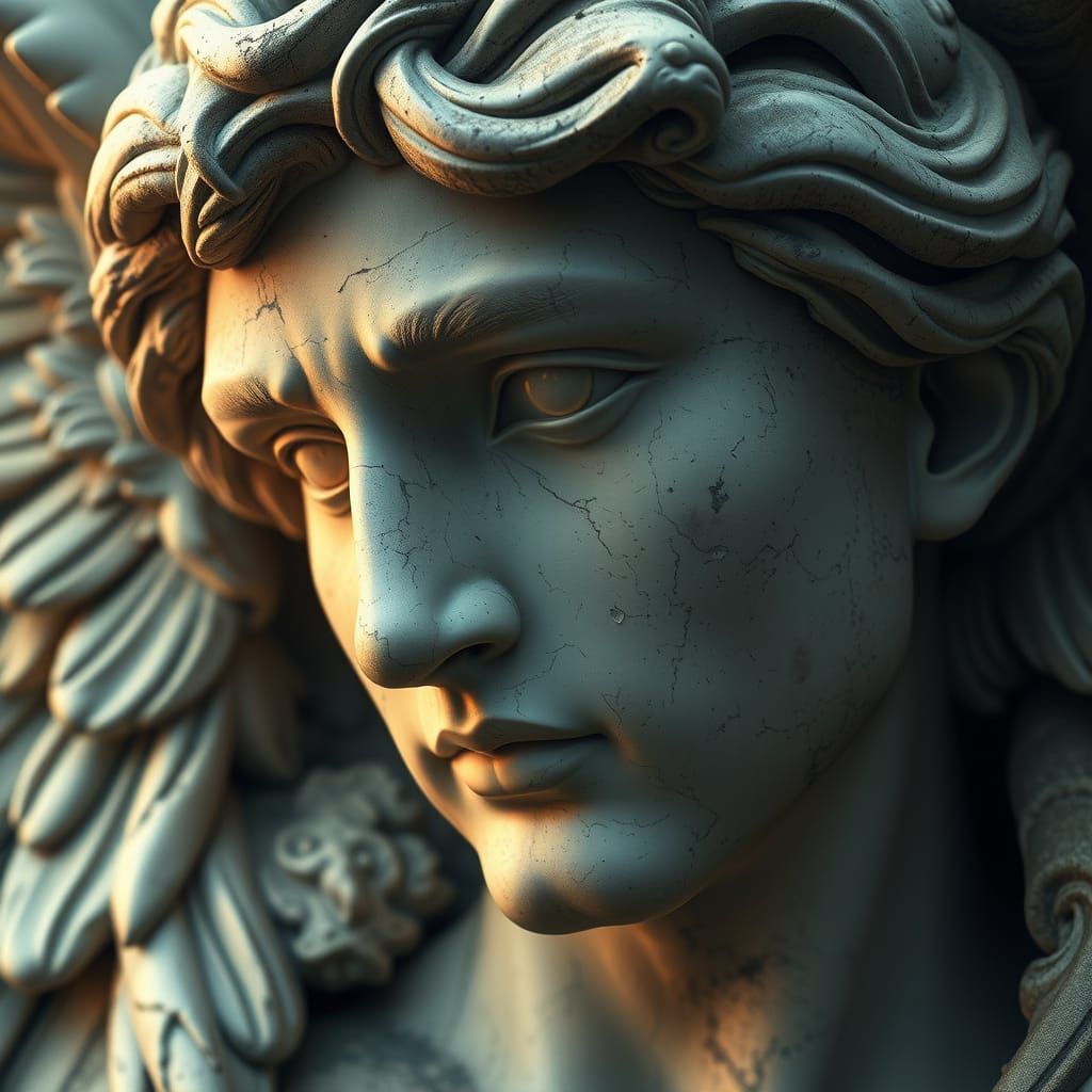 Marble Angel Statue Weeps a Single Tear