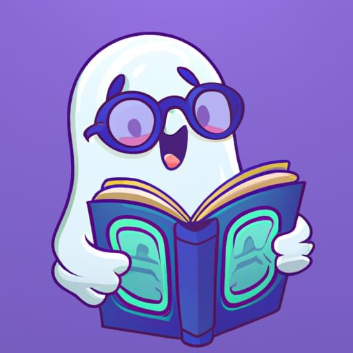 cute ghost book reading teacher school funny halloween, stor...
