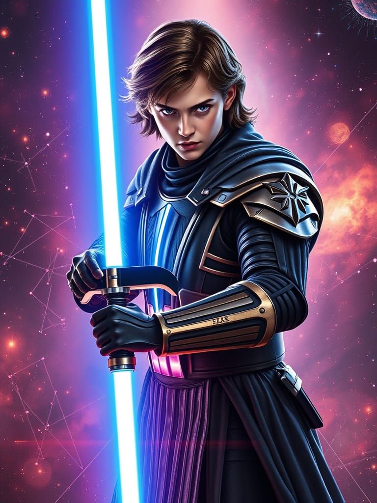 Acolyte in Cyberpunk Jedi Armor