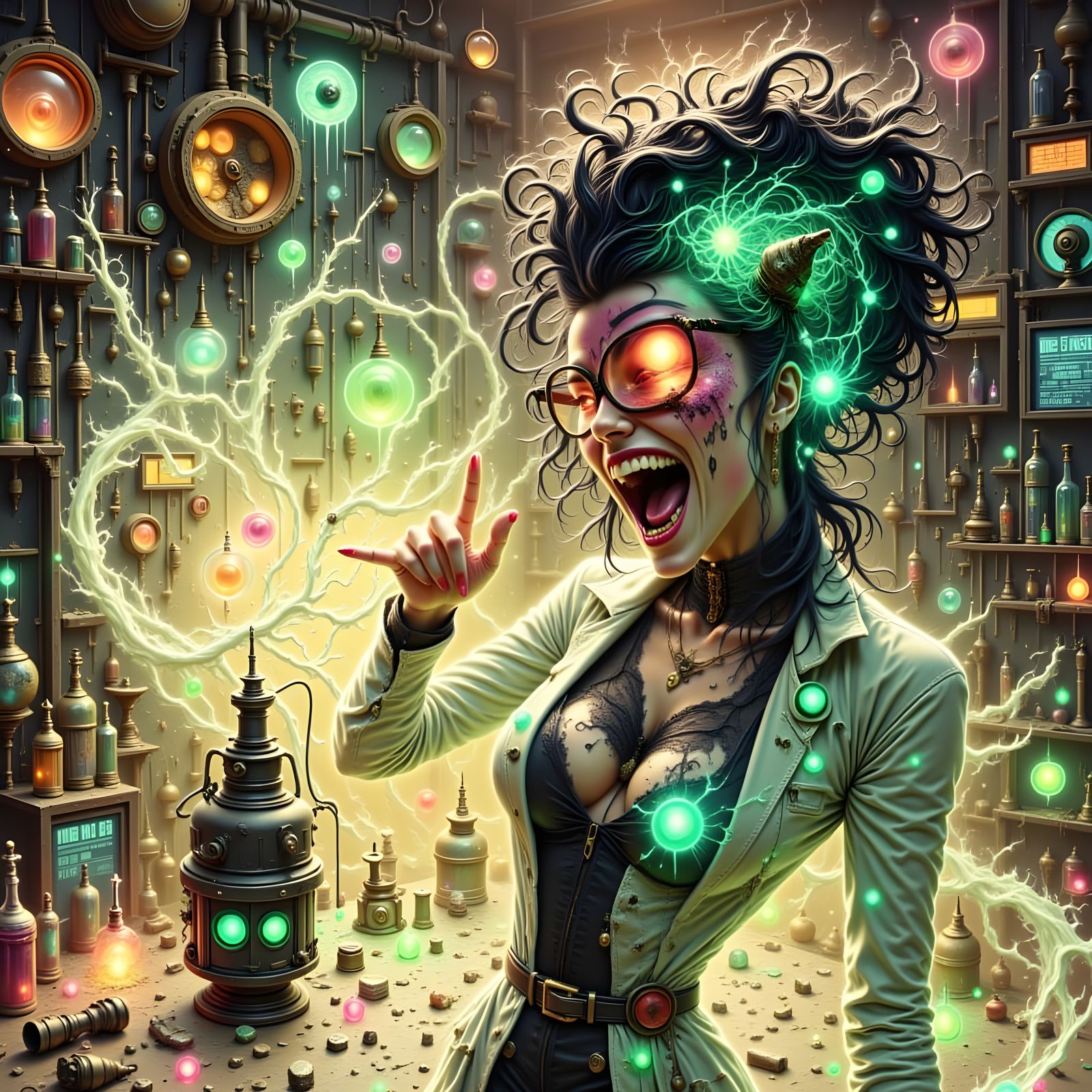 Eldritch Fantasy Woman in Anime Style