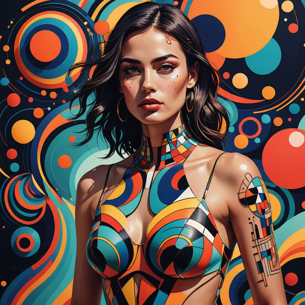 Venezuelan Goddess in Futuristic Fashion Illustration