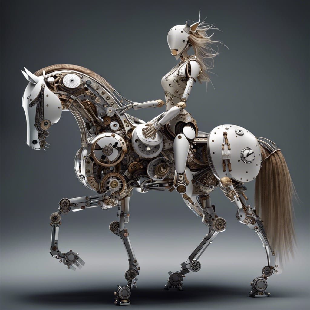Elegant Horse Robot Fusion of Beauty and Machinery