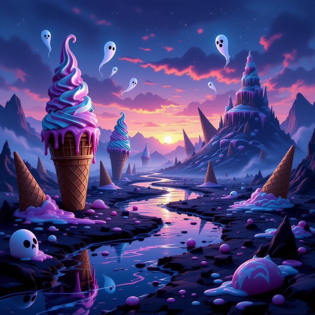 Ice Cream Wasteland: Surreal Dessertpunk Dreamscape