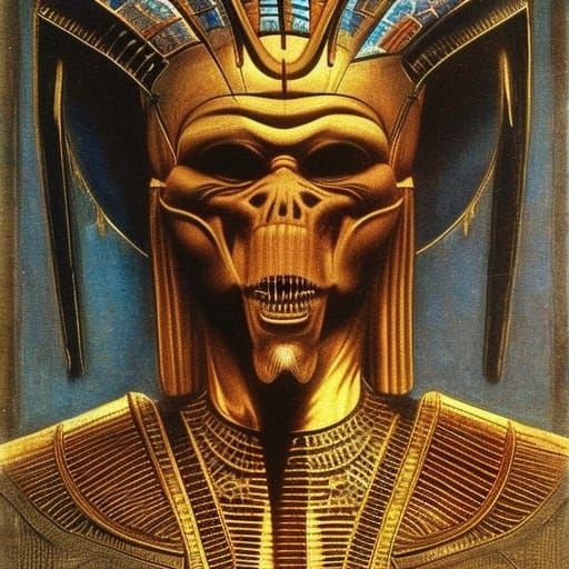 Evil Pharaoh Master: A Cinematic Biomechanical Vision