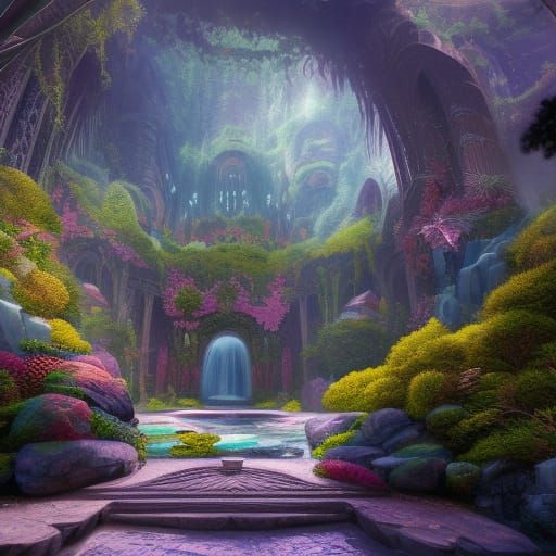Four Seasons Nature Temple: Fantasy Concept Art