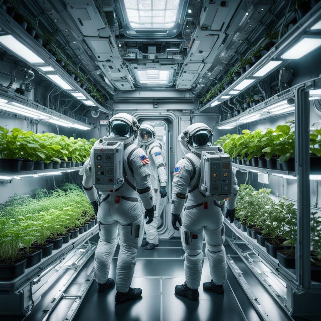 Astronauts Discover Hydroponic Garden on Spaceship