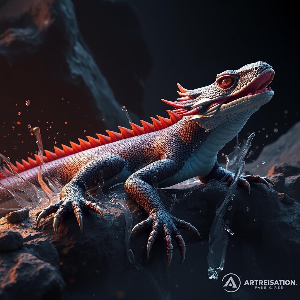 The Desiccation of a Salamander: Detailed Matte Painting