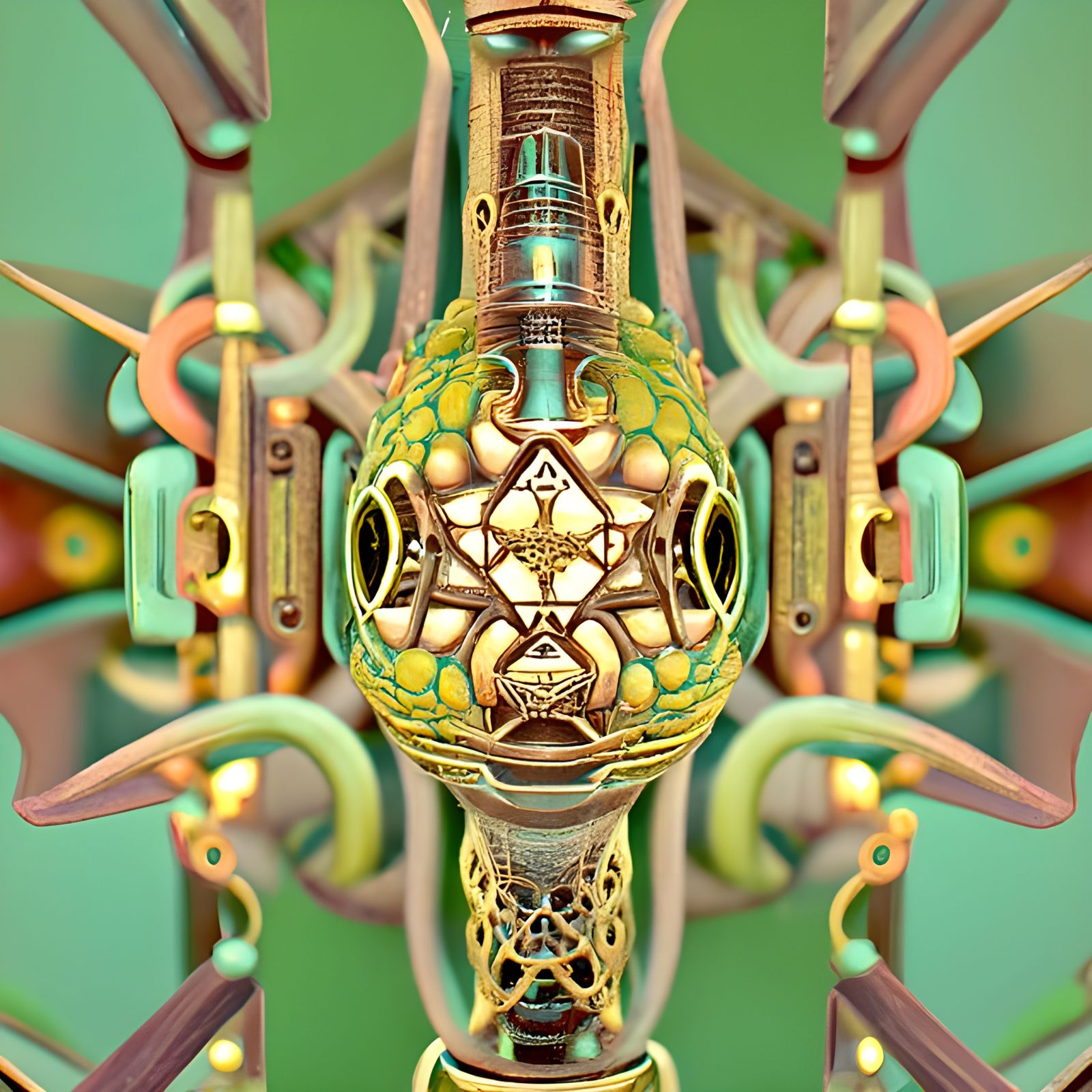 Elaborate Starfish Machine with Celtic Knotwork