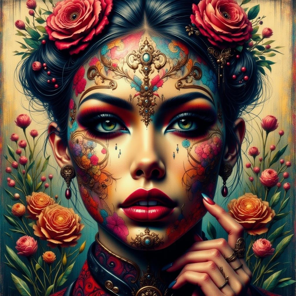 Strangelove: A Fusion of Punk, Goth, and Geisha Art Styles