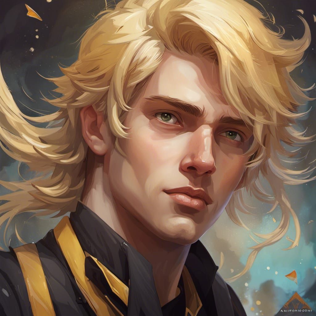 Hufflepuff Boy Portrait in Hyperdetailed Digital Art