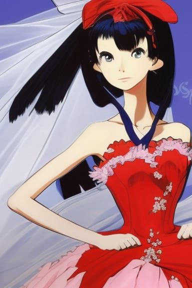 yukiko amagi in wedding dress facing viewer by shigenori soejima and shigenori soejima and shigenori soejima and shigeno...