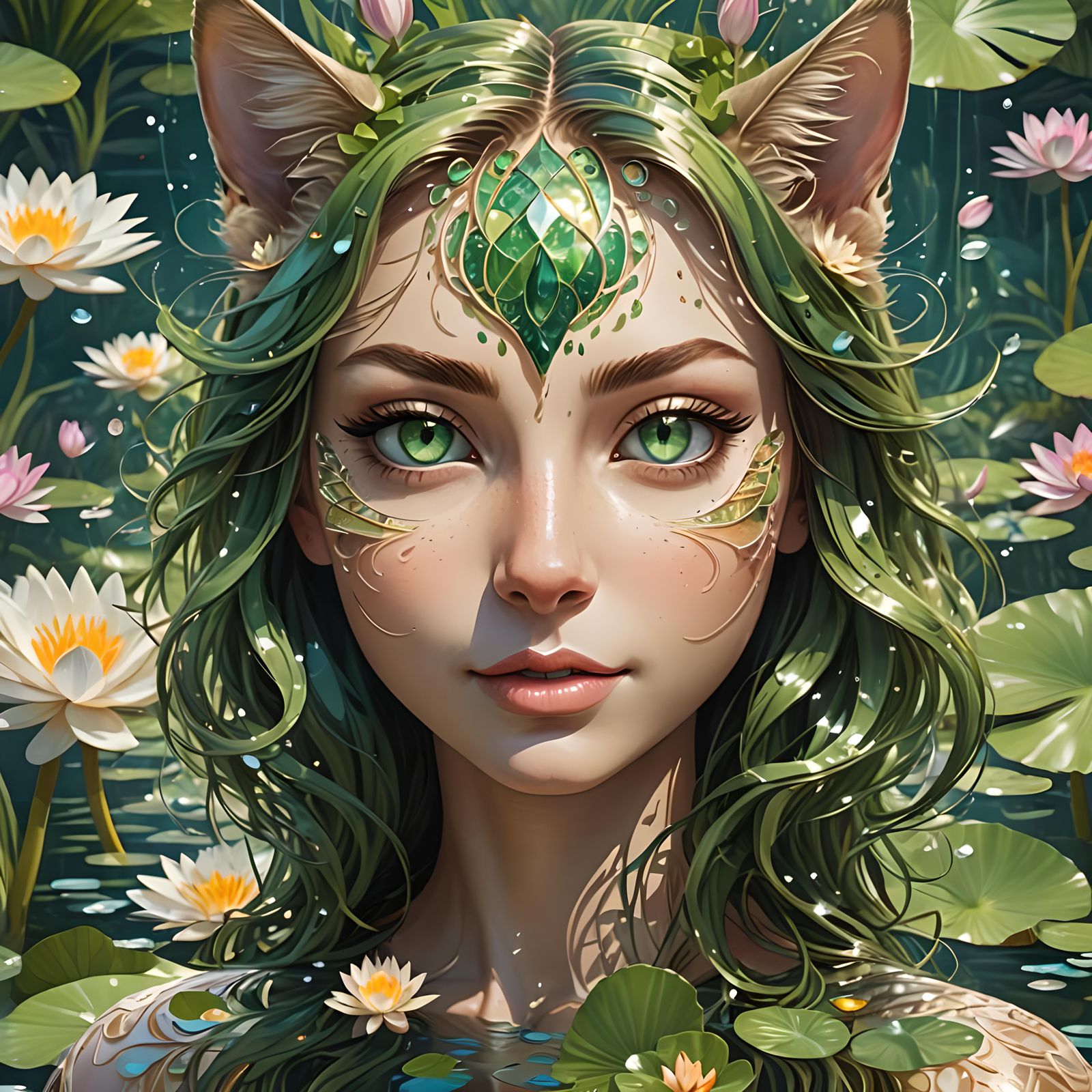 Beautiful Cat-Girl Portrait in 8k Octane Render