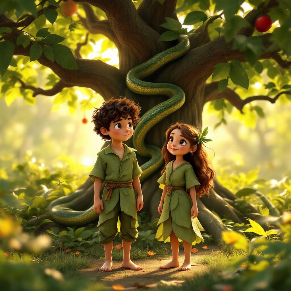 Magical Forest Friends in Whimsical Pixar Style