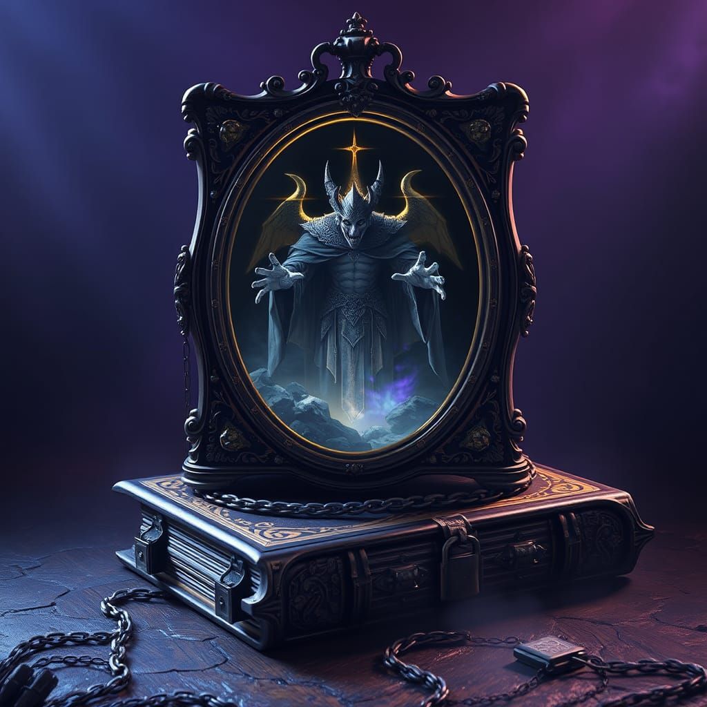 Elven Mirror Reveals Lich King Hologram in Dark Fantasy