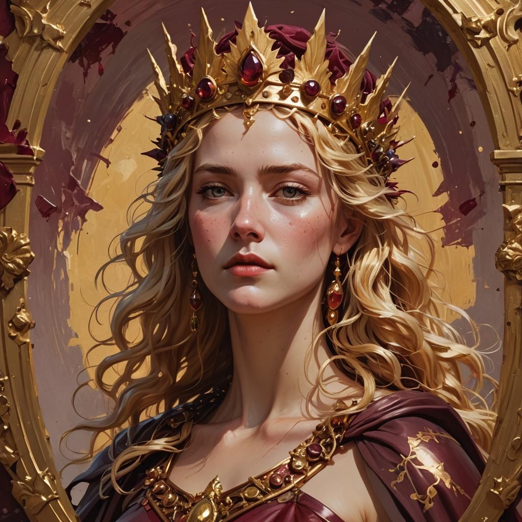 Persephone with Golden Hair and Iron Crown
