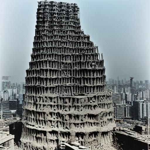 Tower of Babel: Colossal Granite Structure in Megaslum