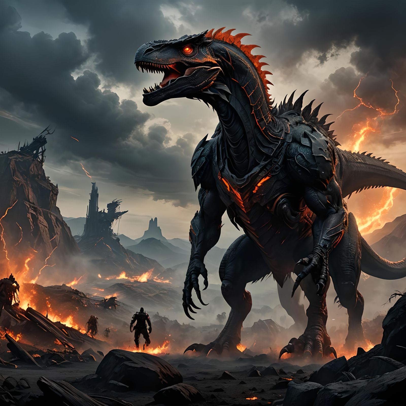 Minotauraptor: Hollywood-Style Monster Hybrid on Battlefield