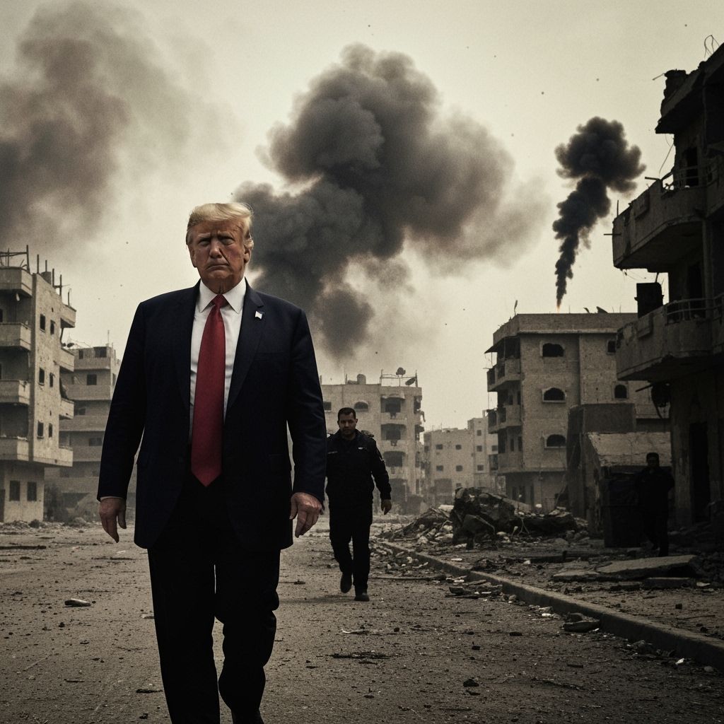 Donald Trump Arrives in War-Torn Gaza
