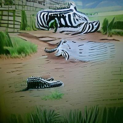 Zebra Eats Crocodile: An AI-Generated Surprise