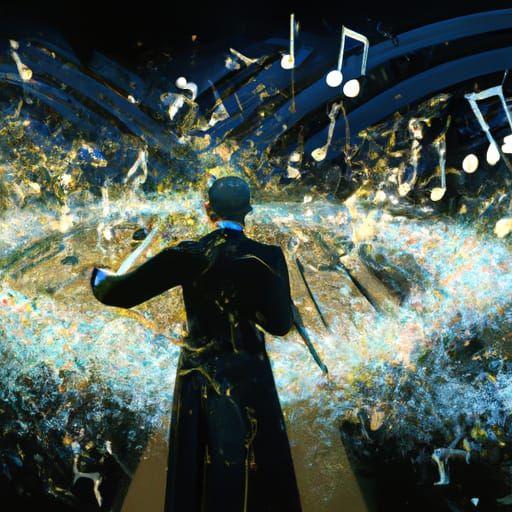 Conductor Leads Chorus of Sound Waves in Digital Art