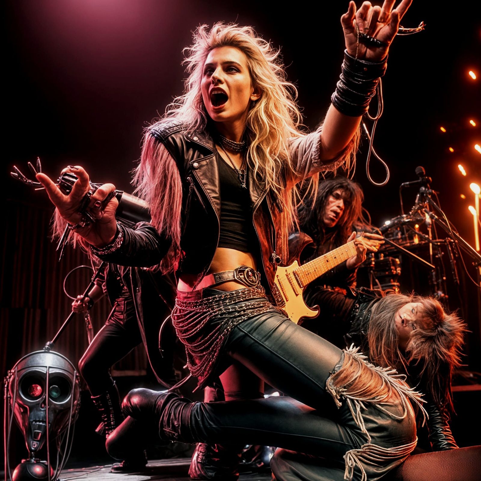 80s Metal Singer Performing Live in Concert