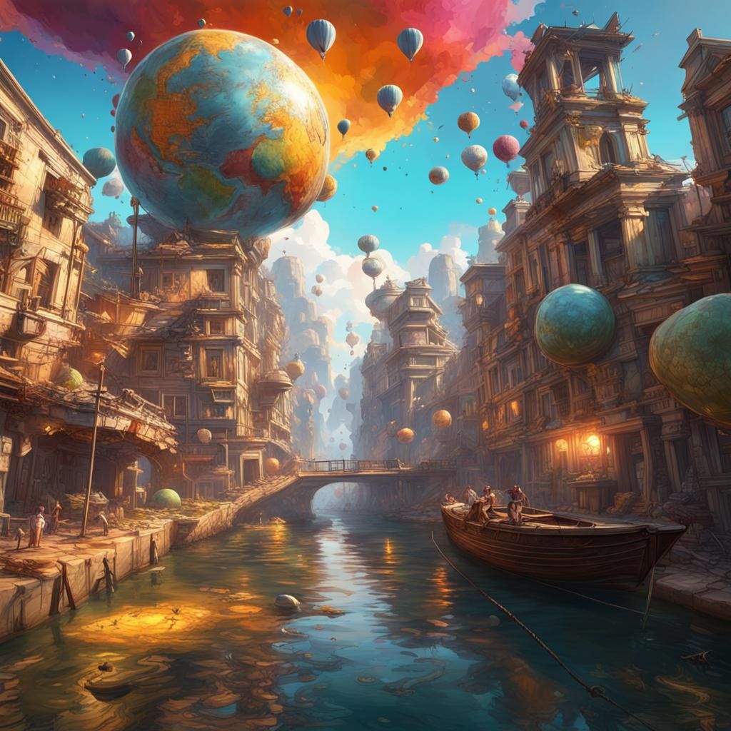 Hyperrealistic Virtual World Game Concept Art