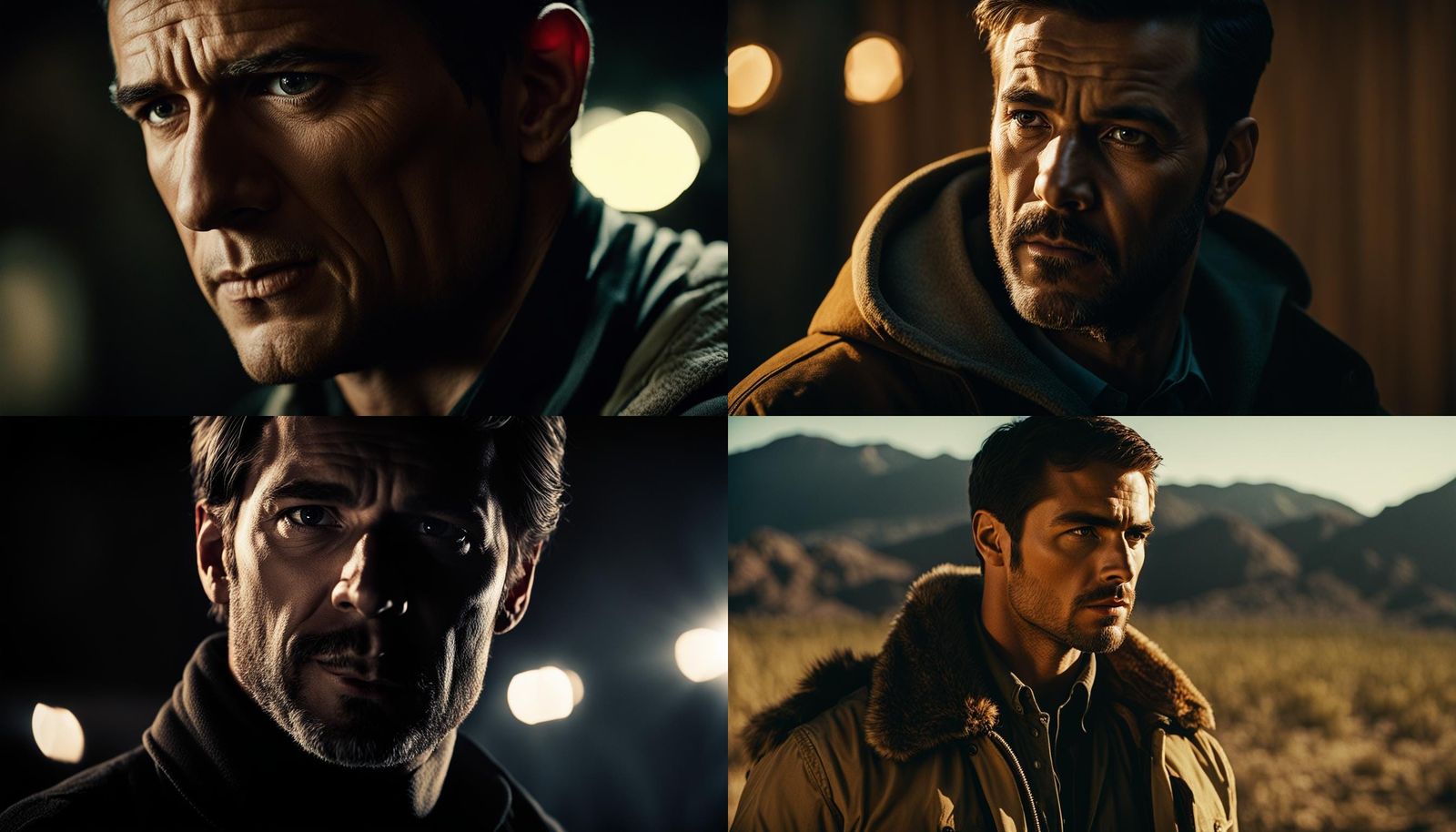 Dramatic Close-up Portrait Displaying Resolve