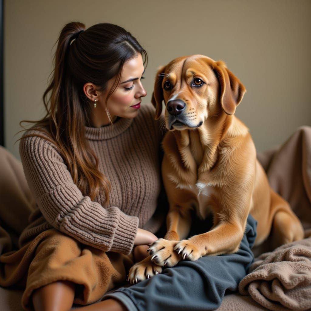 Woman and Dog, Friends Forever