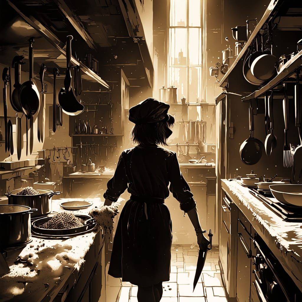 Chef's Masterpiece in Vibrant Oil Painting