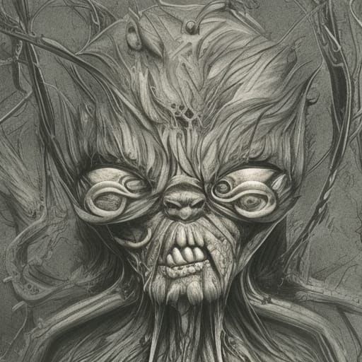 Biomechanical Gremlin in Giger Style