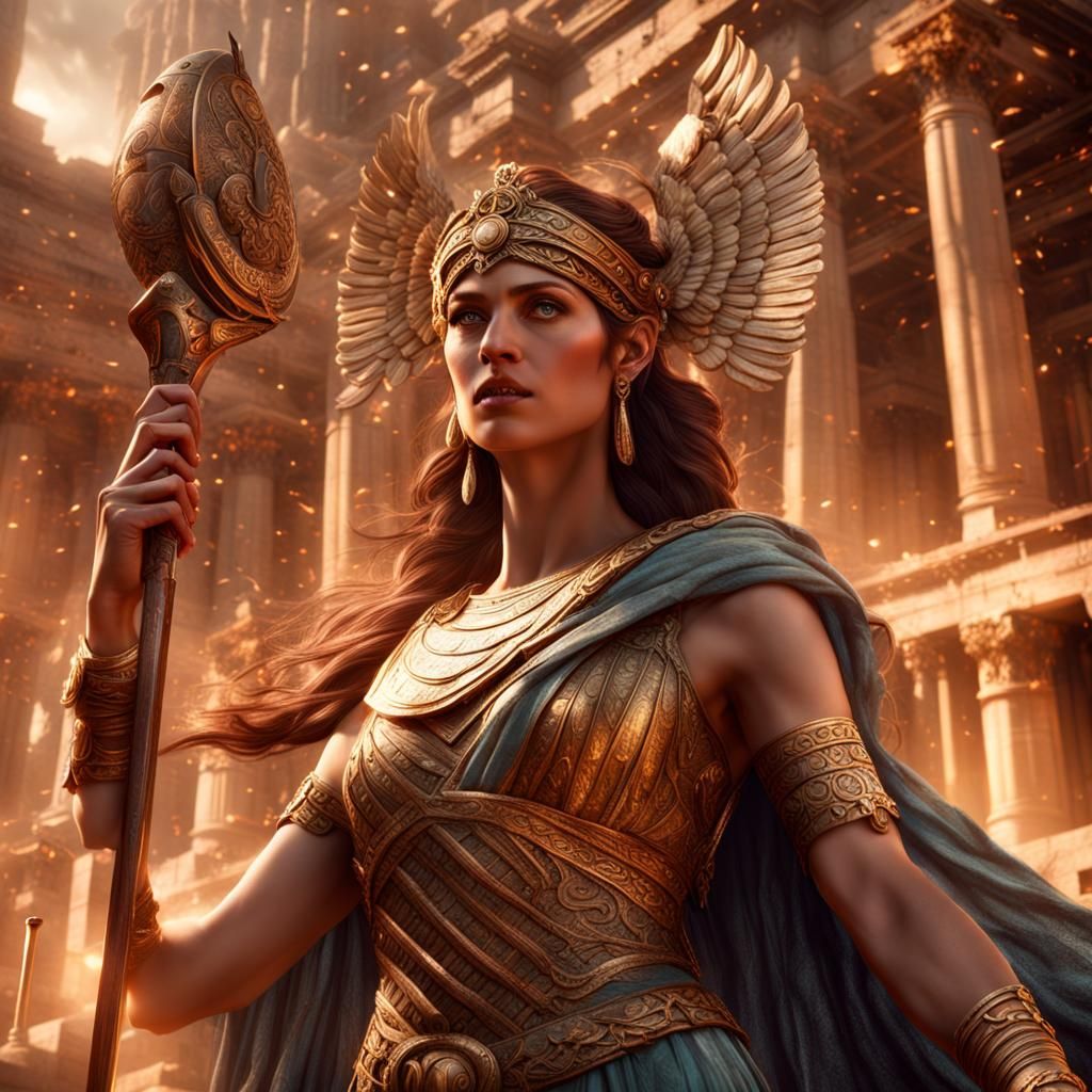 Epic Digital Painting of Greek Goddess Artemis