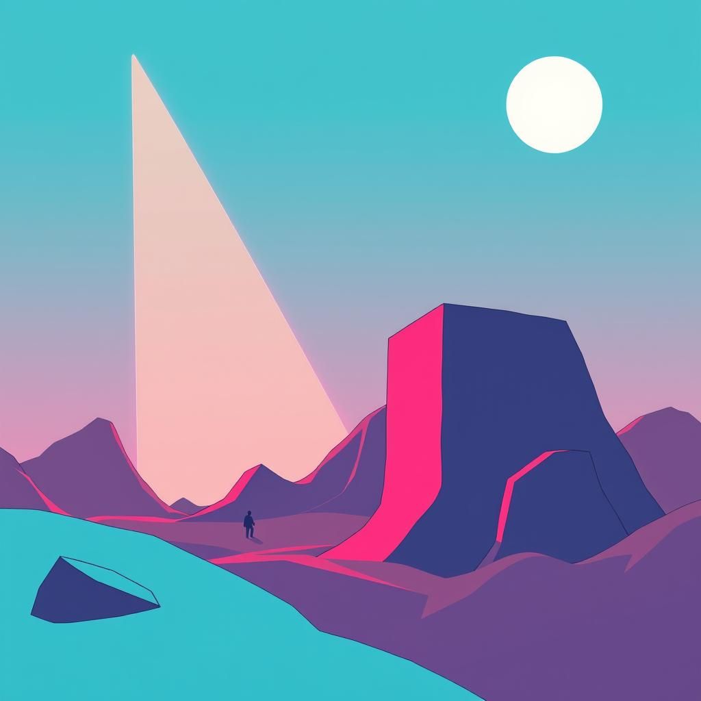 in the iconic, minimalist illustrative style of Lilian Schwa...