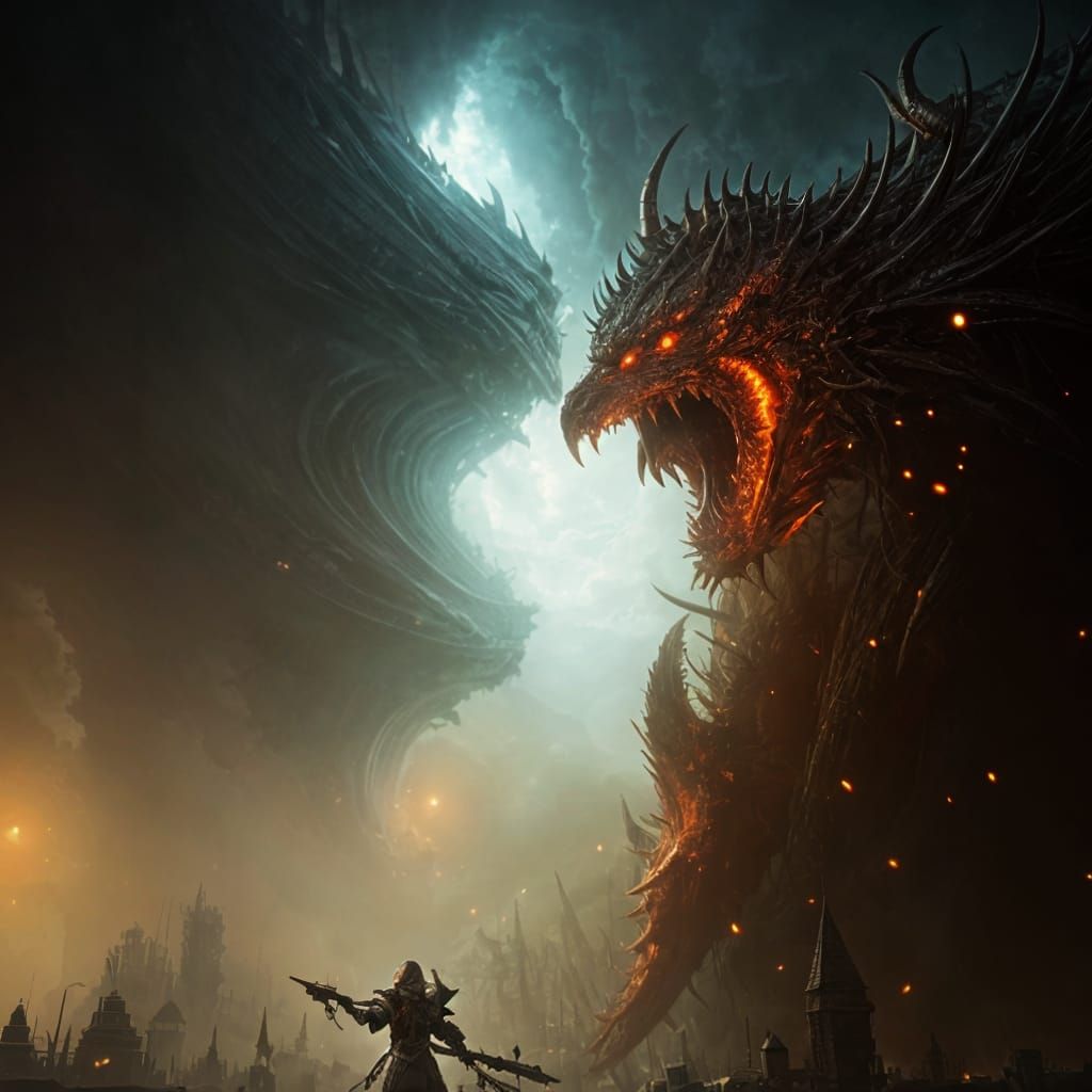 Atomic Abomination in Apocalyptic Fantasy Art