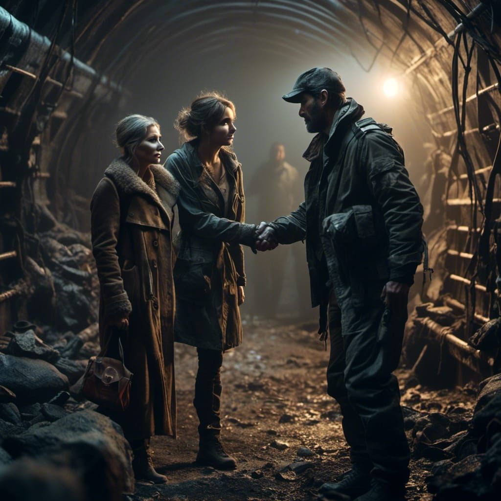 Post-Apocalyptic Spy Meeting in Dark Tunnel